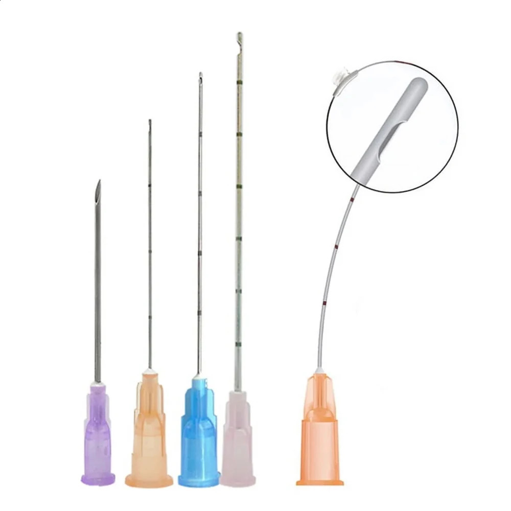 50pcs/box Disposable Blunt-tip Cannula 22g 23G 25G 27G 18G 30G 50mm 70mm Blunt Body Piercing Tattoo Needles Cannula Syringe 250815