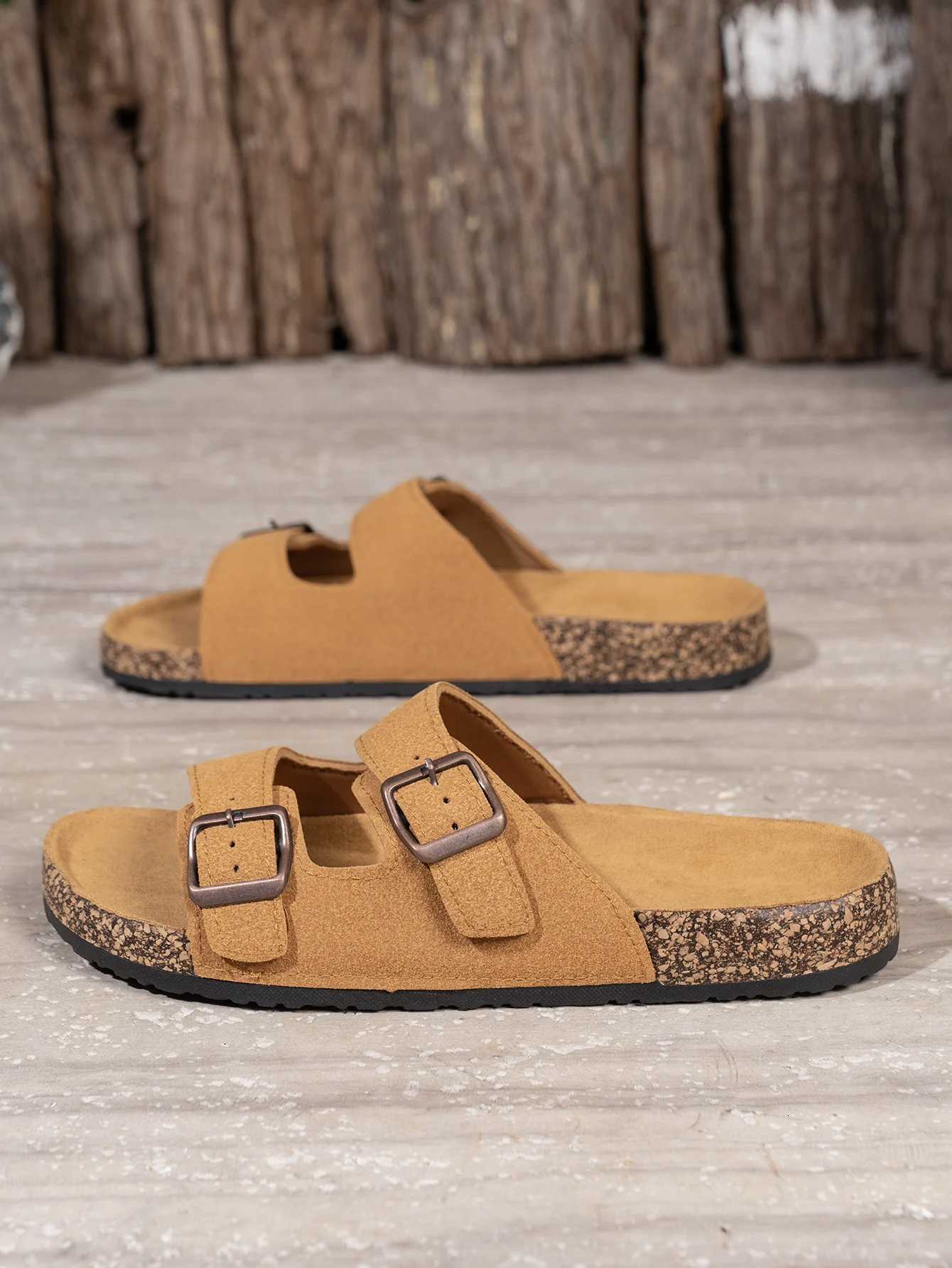 Mens Fashionable Slippers Casual and Versatile ThickSoled NonSlip Home Outdoor SlipOn Beach Sandals W250905