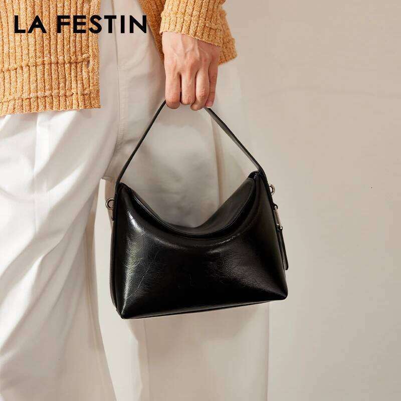 LA FESTIN Original 2025 New Handbag Women Ladies Shoulder Crossbody Leather Portable Bucket Brand Bag