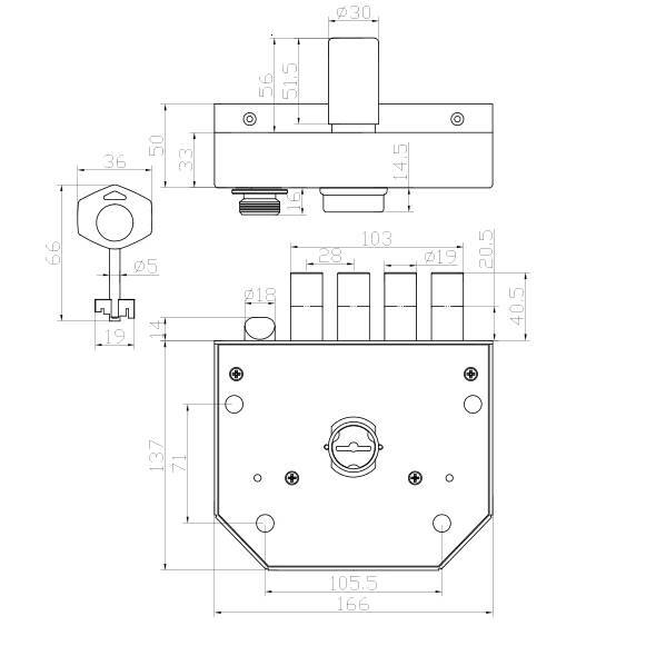 D1712 wheel safety door lock High-quality lock body