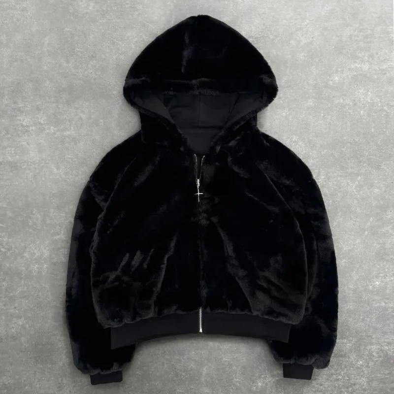 Twosided Clothing Harajuku Retro Leopard Print Fashionable Loose Zipper Hoodie Men Street Hiphop Casual Sweatshirt Women 250904