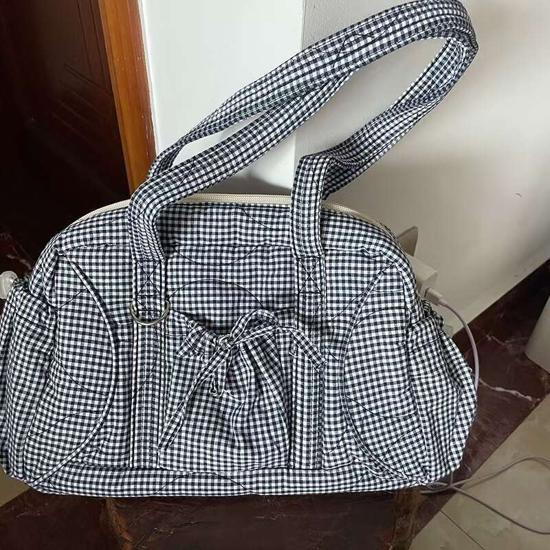 Miyagawa Ins Korean Casual Versatile Hand-held Boston Bag Bow Single Shoulder Large Capacity Commuting Tote Underarm Bagsluxury bag tote bag