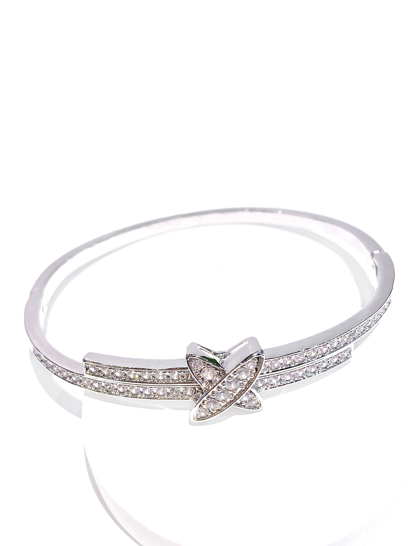 Luxury Brand Designer Jewelry 18K Gold Cross Bracelet For Women With Copper Micro Inlay, Platinum Plated K Gold, X Inlaid With Diamonds, Fashionable A