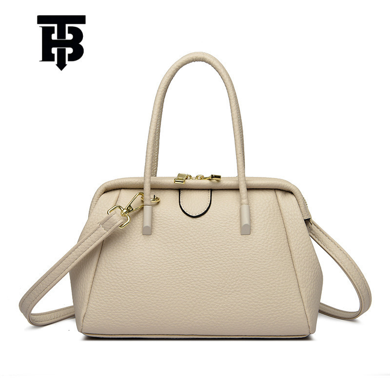 TB BHULAMTE Designer Bag 2025 New Litchi Pattern Boston Bag Crossbody Bag Women's Handbag Simple Luxury Bag Versatile Large Capacity Shoulder Bag