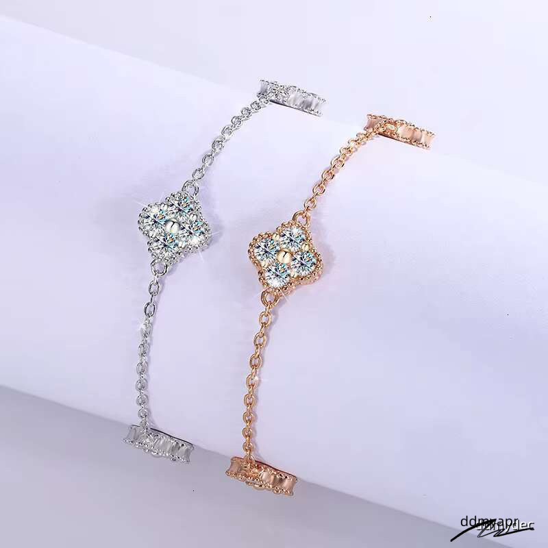 Gold Plated S Sier Moissanite Tennis Bracelet For Women VVS Dia Quality With GRA Certificate, Elegant Charm ddmydec Jewelry ddmydec