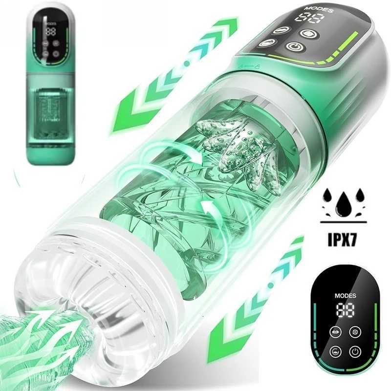 Automatic Thrusting Rotating Male Masturbator Licking Stroker Sucking Blowjob 100 Waterproof Pennis Pump Adult Sex Toys for MenXJ250905
