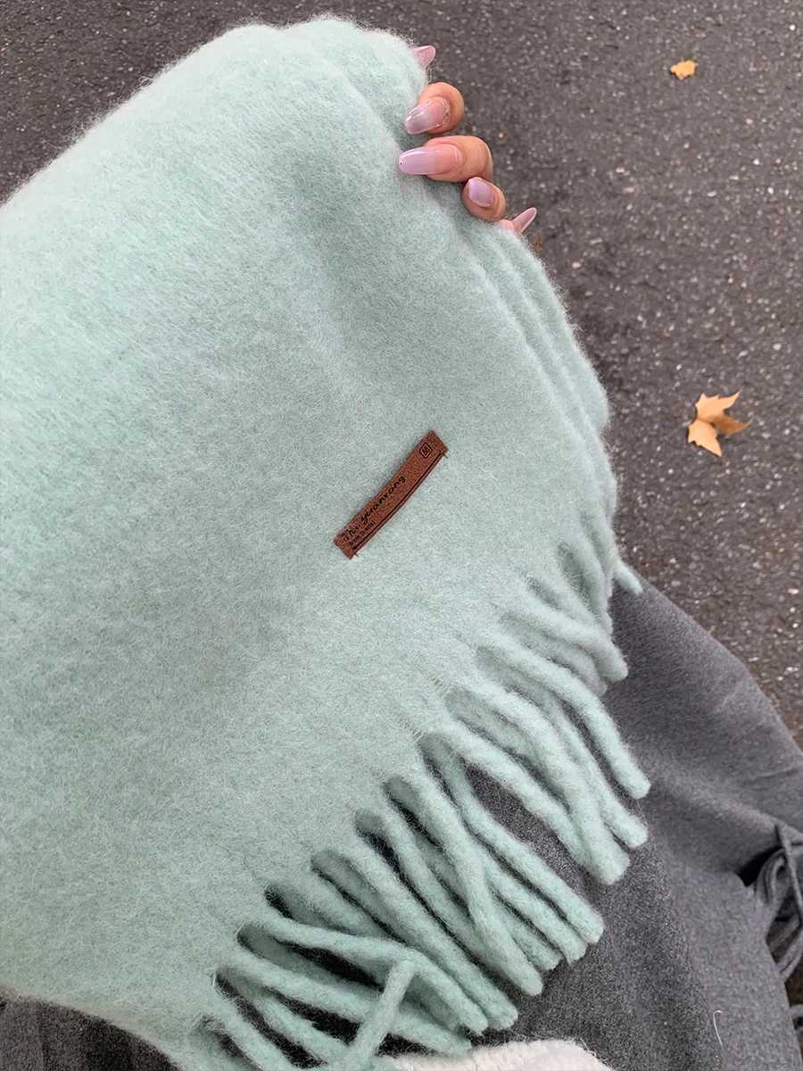 Fashionable Woolen Knit Scarf For Women Autumn And Winter Thickened Warm Scarf With A HighEnd Feel Versatile ShXJ250905