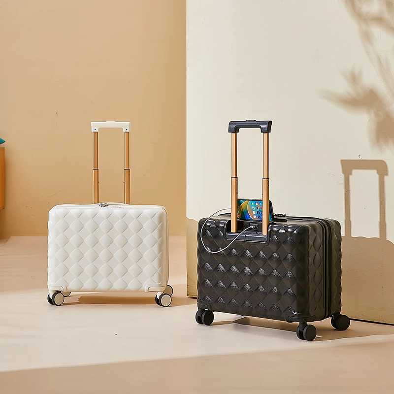 New HighValue 20Inch Boarding Box Smooth Trolley Lightweight and Effortless USB Charging Port Design Silent Universal Wheel Z250905