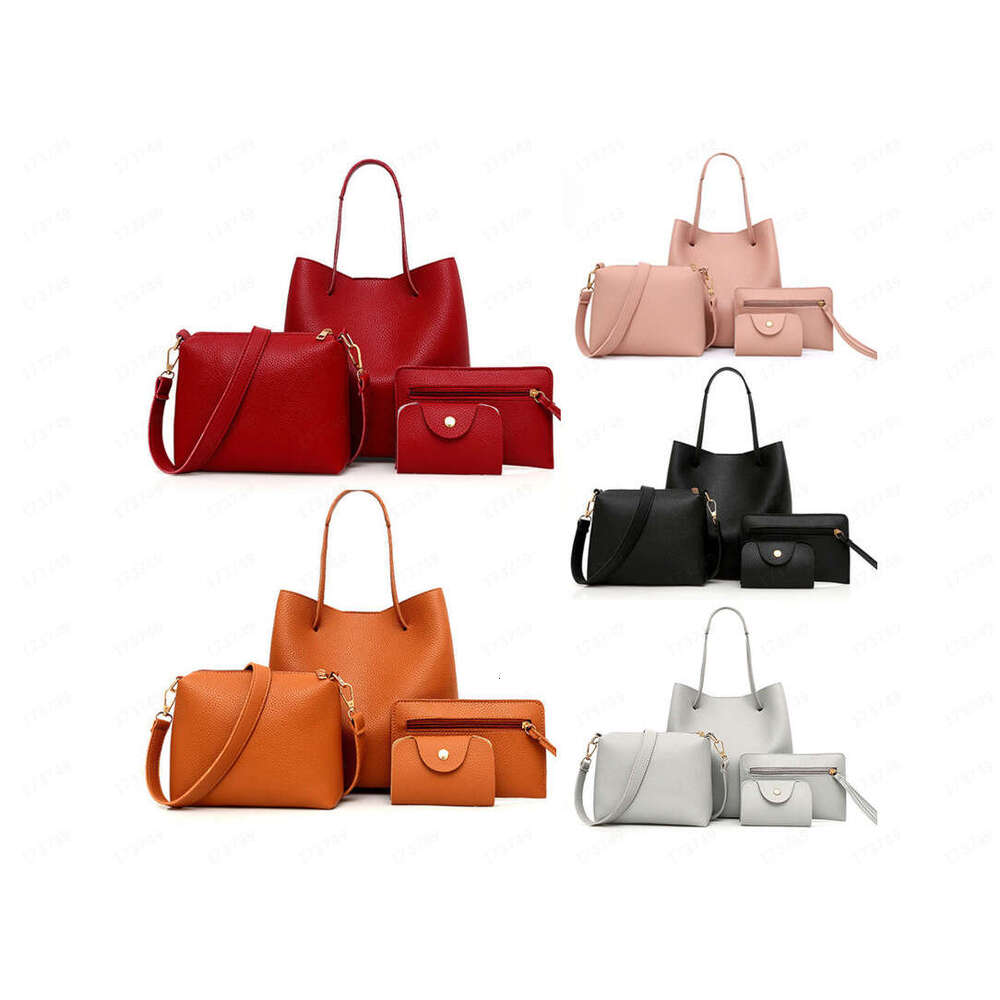 New Fashion PU Four-Piece Set Mother-Daughter Large Capacity Handbag Women's Bag