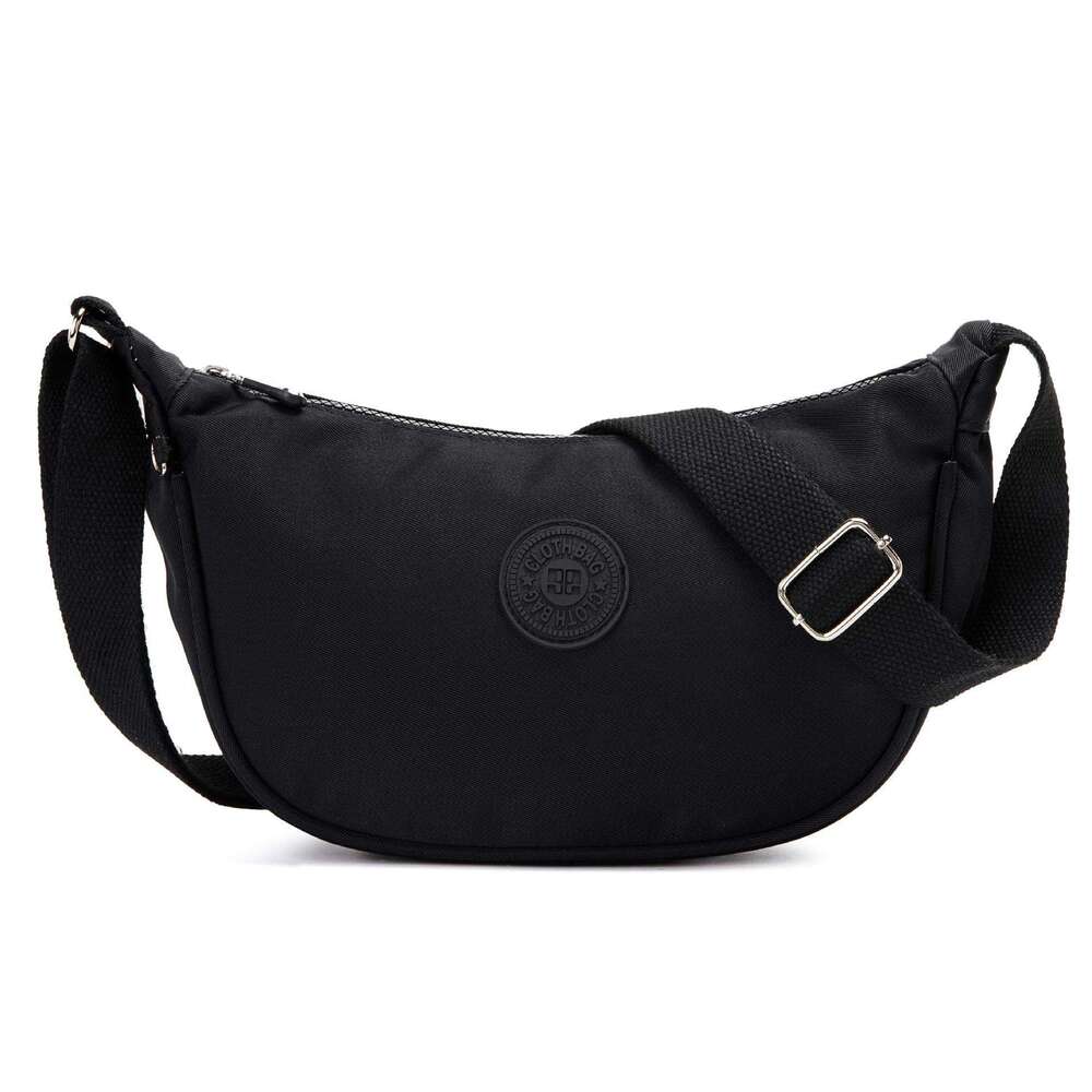 Simple Style Dumpling Water-Resistant Nylon Single Shoulder Crossbody Bag