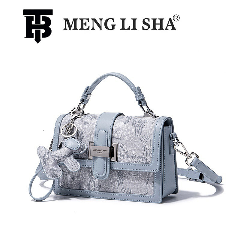 Free Shipping Designer Luxury New Women's Box Handbag Korean Style Fashion Chinese Embroidery Shoulder Bag High-quality Texture Commuting Makeup 