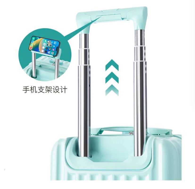 2025 New Style Luggage 14Inch Fashionable Lightweight Boarding with Water Cup Holder Mobile Phone Holder Large Capacity Luggage Z250905