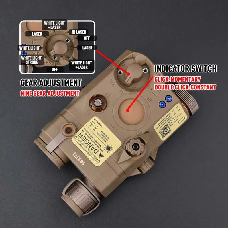 WADSN peq15 laser indicator PEQ 15 Set Green laser box flashlight dual control rat tail tactical flashlight Scout LightXJ250905