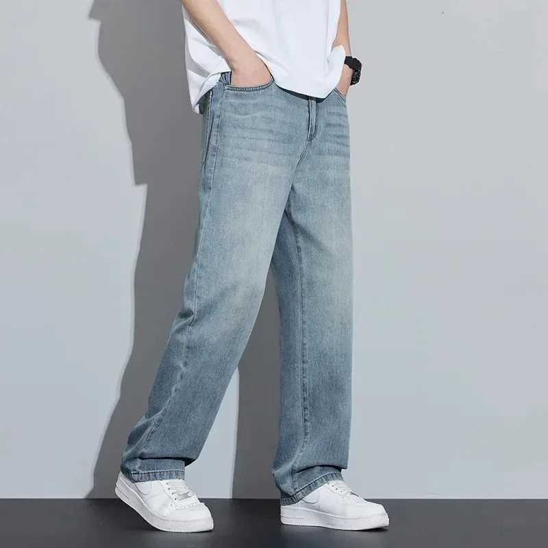 Mens Jeans Loose Summer Spring New Arrival Tencel Straight Leg Thin Casual Breathable Comfortable Fit Casual Pants men jeans W250905