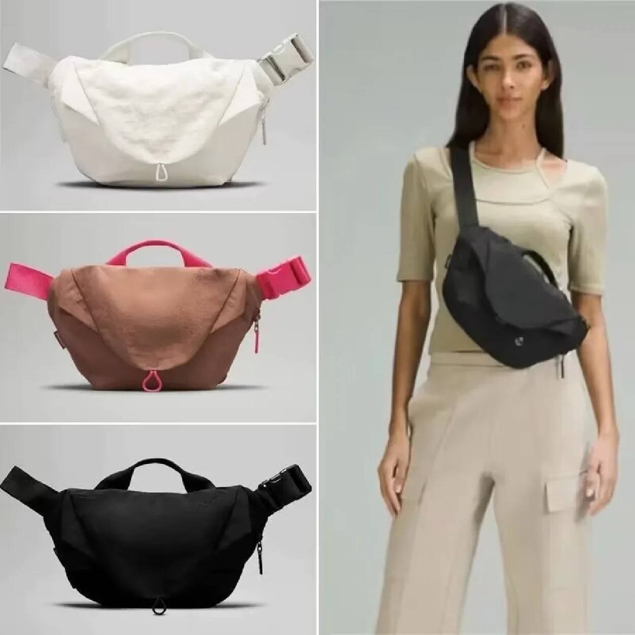 hot Magnetic sports crossbody women's new fiess cycling waist nylon bag, men's shoulder bag high-quality