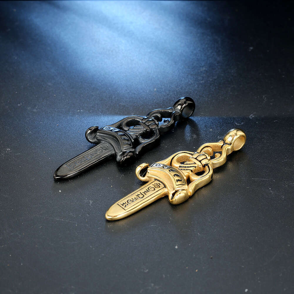 Xinjingda Jewelry Cross Fashion Trend Sword Pendant Necklace Punk Hip Hop Trendy Brand