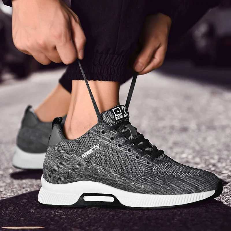 Men Sneakers Elevator Shoes Hidden Heels Breathable Heightening Shoes for Men Increase Insole 6CM Sports Casual Height Shoes Z250905