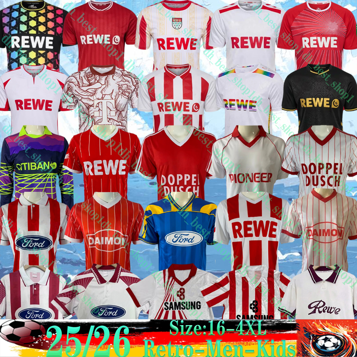 25 26 KOLn fc Soccer jerseys rainbow MARTEL LJUBICIC WALDSCHMIDT 80 81 82 83 84 85 86 87 91 92 17 18 Koln 2025 2026 football shirt KAINZ UTH TLGGES SELKE football shirt kids