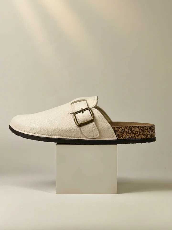 2025 new autumn ont> womens shoes semipack slippers wear flat lazy slippers over the wear W250905