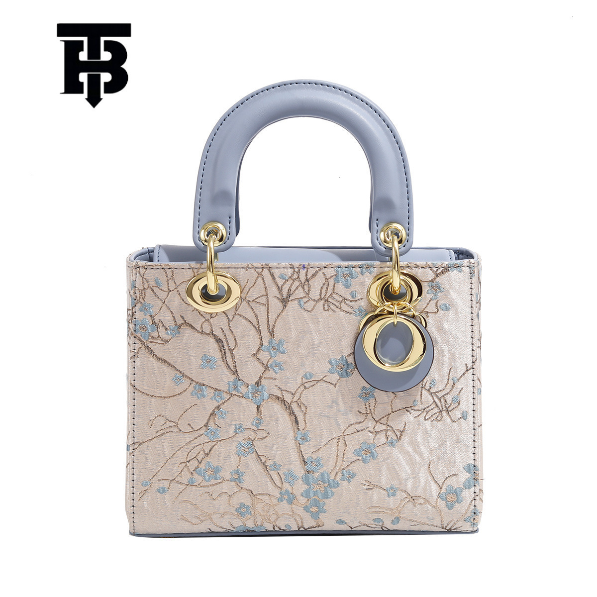 Free Shipping Designer Luxury High-quality Princess Women's Diana Bag Large Capacity Handbag New Elegant Plum Blossom Embroidery Shoulder Bag Cro