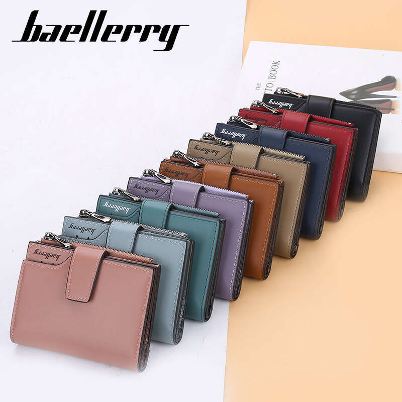 New Zipper Short Large Capacity Leather Wallet Trendy Multi-Card Slot High-End Feel Women's Coin Purse