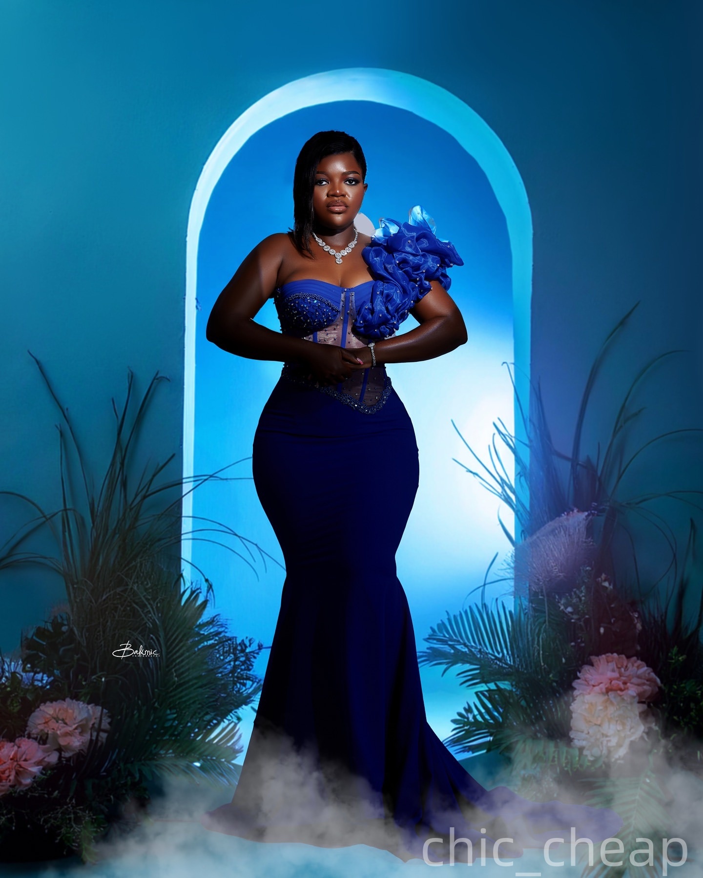 Aso Ebi Mermaid Royal Blue Prom Dresses 2025 Beaded Crystals Satin Evening Formal Party Second Birthday Engagement Gowns Plus Size Dress For Special O