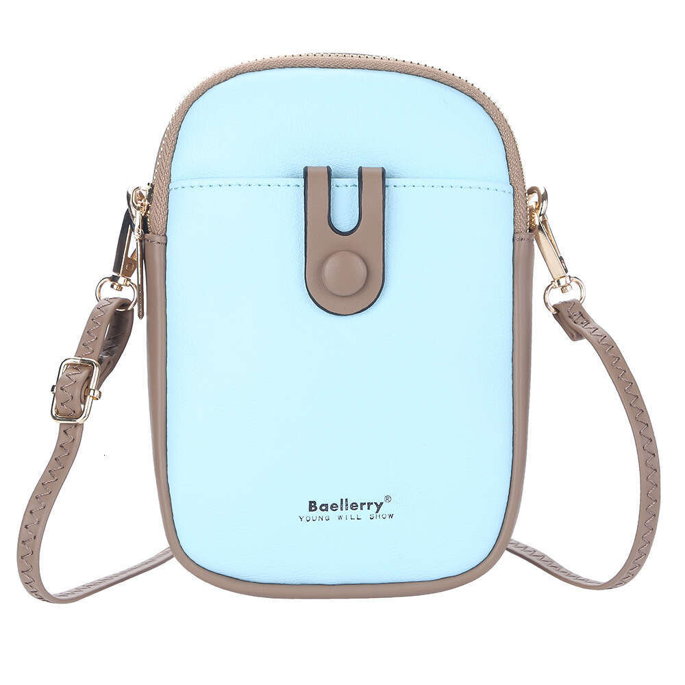New BAELLERRY Crossbody for Women Korean Style Color-Block Zipper Women's Multi-Color Fashion Buckle Phone Bag