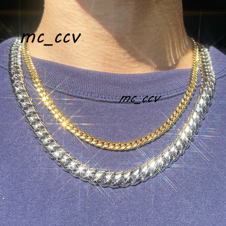 925 Solid Silver Cuban Chain 12mm Width Gold Plated Hip Hop Necklace Cuban Link Chain for Man