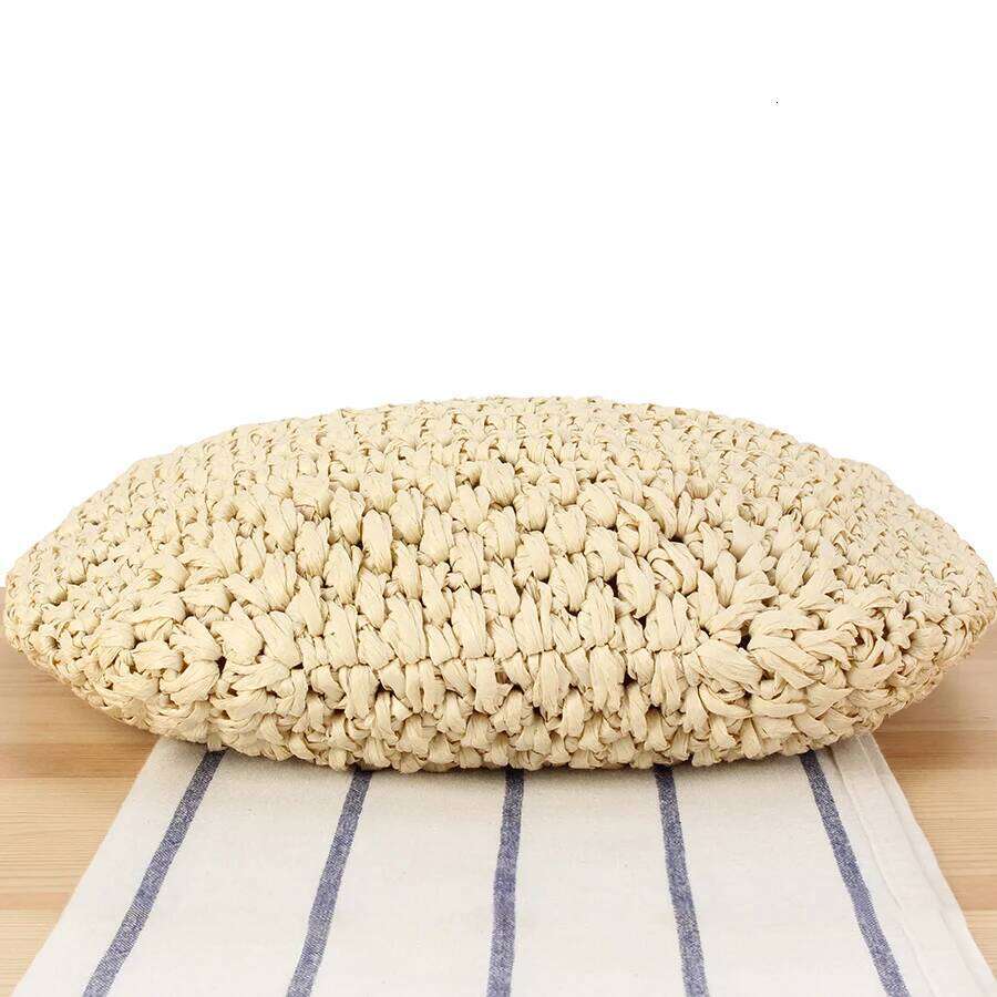 Bohemia Handwoven Straw Rattan Half-Moon Beach Handbag Large Capacity Women Summer Hollow Out Commuting Zip Shoulder Bag Bolsa