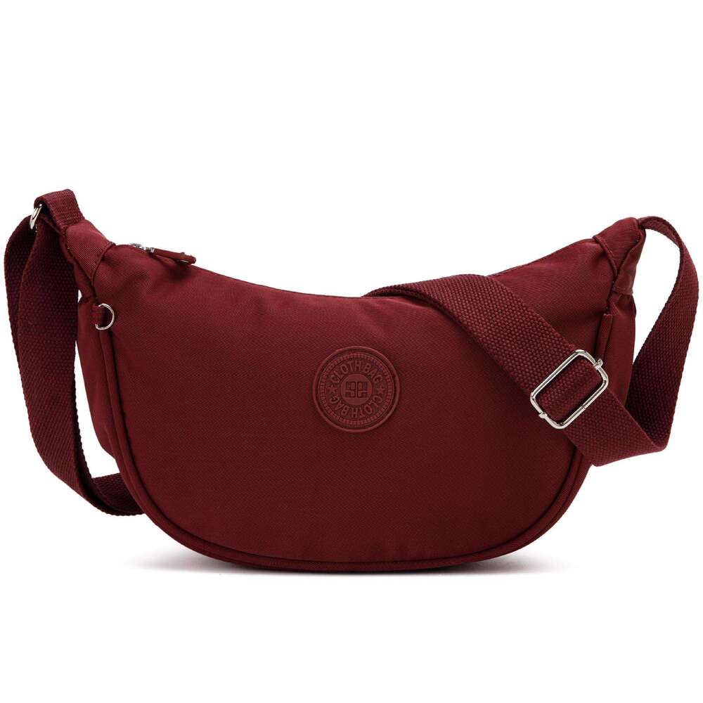 Simple Style Dumpling Water-Resistant Nylon Single Shoulder Crossbody Bag