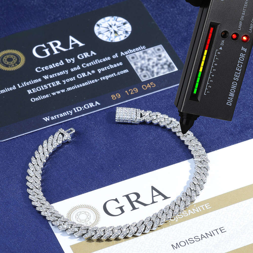 6mm VVS quality agate stone chain-style hip-hop jewelry for ladies - white gold - Silhouette chain-style necklace - an excellent choice as a gift