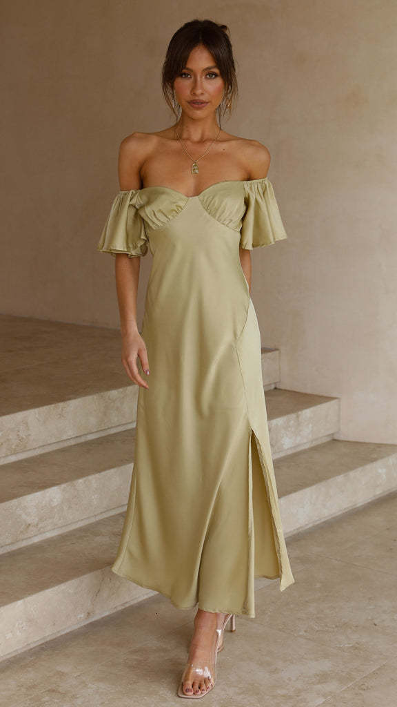 2025 Summer Womens New Style Elegant Solid Color VNeck Sexy HighWaisted Dress