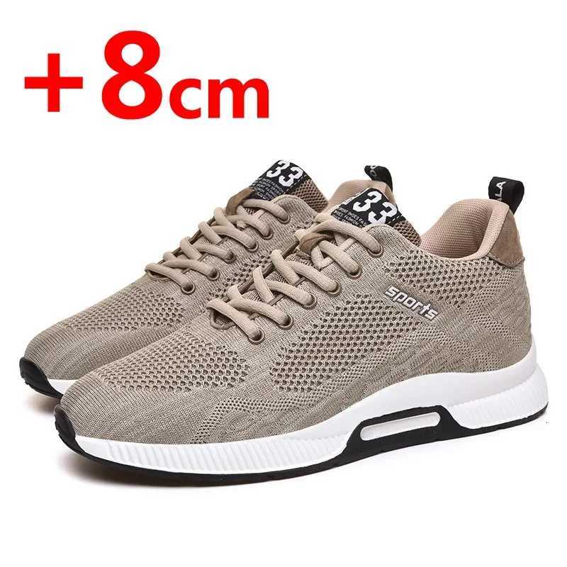 Men Sneakers Elevator Shoes Hidden Heels Breathable Heightening Shoes for Men Increase Insole 6CM Sports Casual Height Shoes Z250905