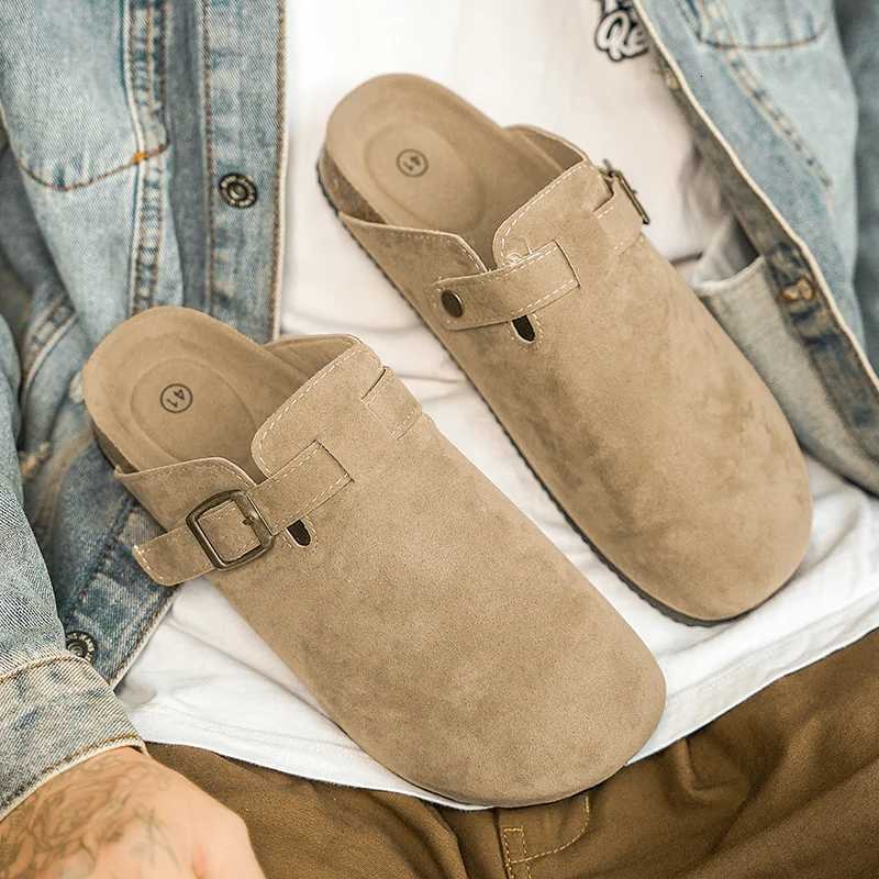Mens and Womens 2025 New Summer Style Lazy SlipOn HalfDrag Baotou Couples Outer Wear NonSlip WearResistant Casual Shoes W250905