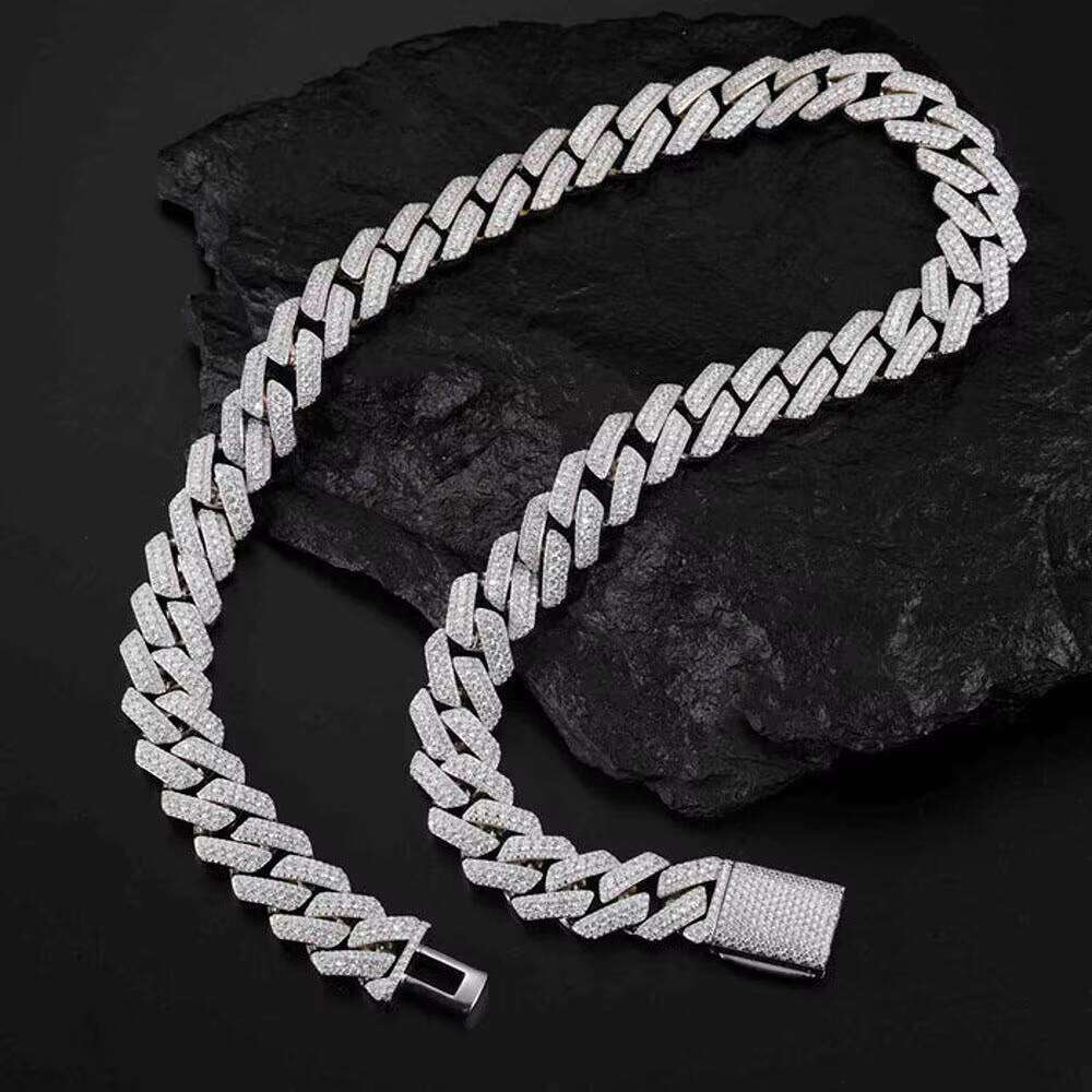 Moissanite Dia Hip Hop Cuban Chain Fashionable Jewelry