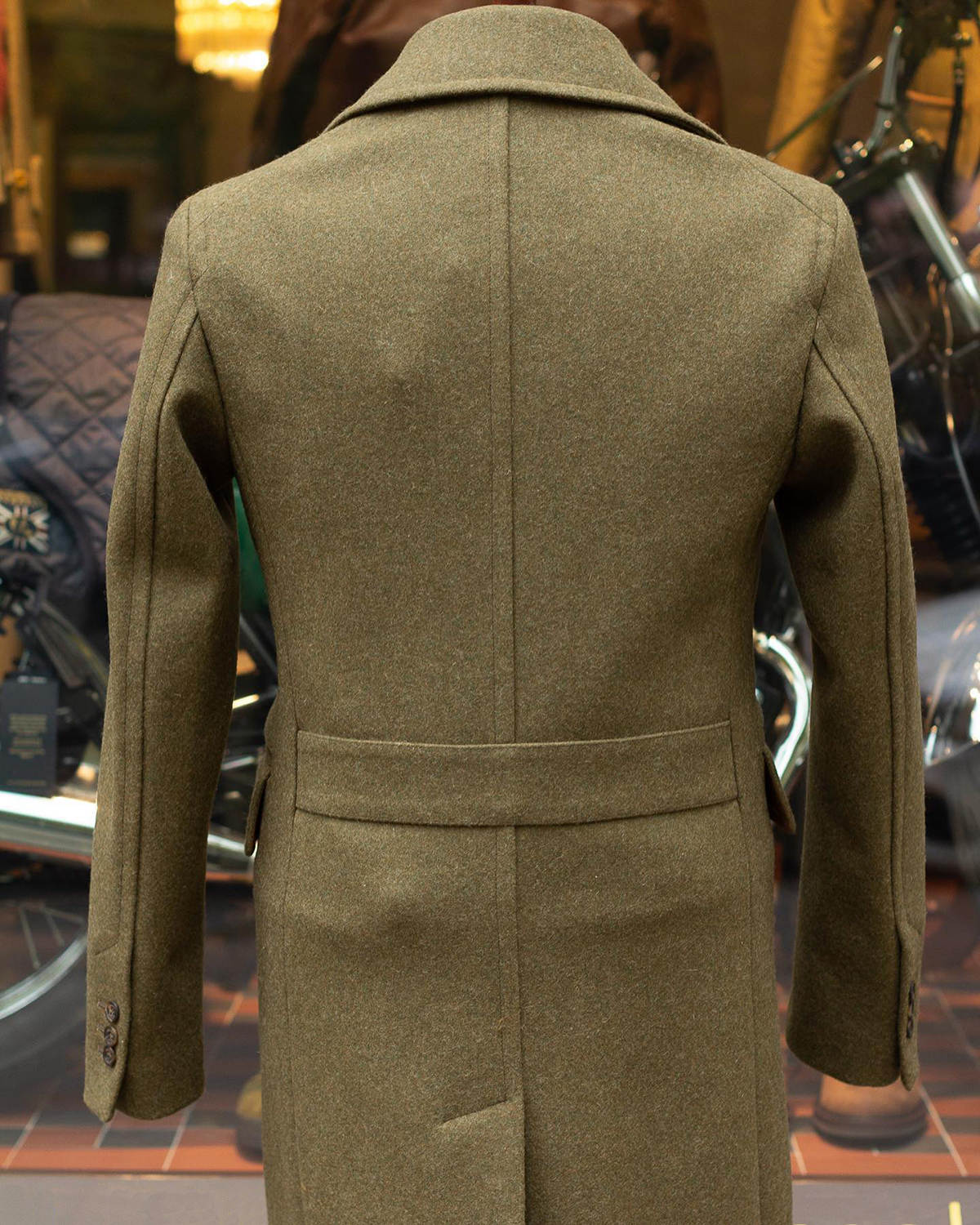 Customized Autumn Winter Men Thick Coat Double Breasted Long Overcoat Business Outdoor Work Jacket Wear