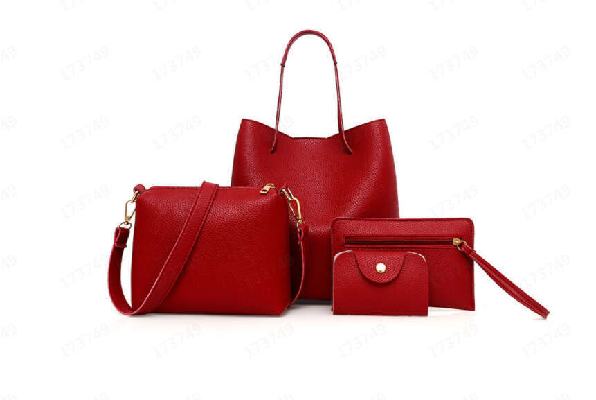 New Fashion PU Four-Piece Set Mother-Daughter Large Capacity Handbag Women's Bag