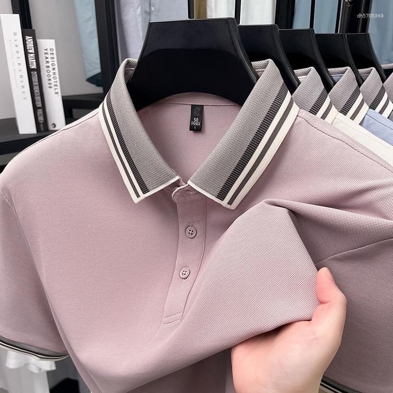 Men's T Shirts Short-sleeved T-shirt Summer Loose Comfortable Soft Breathable Middle-aged All-match Dad's Lapel Polo Shirt For Men