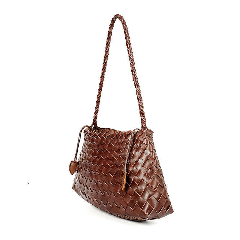 Designer Bags high quality New genuine leather bag, luxury cowhide woven underarm bag, pure hand-woven retro single-shoulder bag, French style vegetab