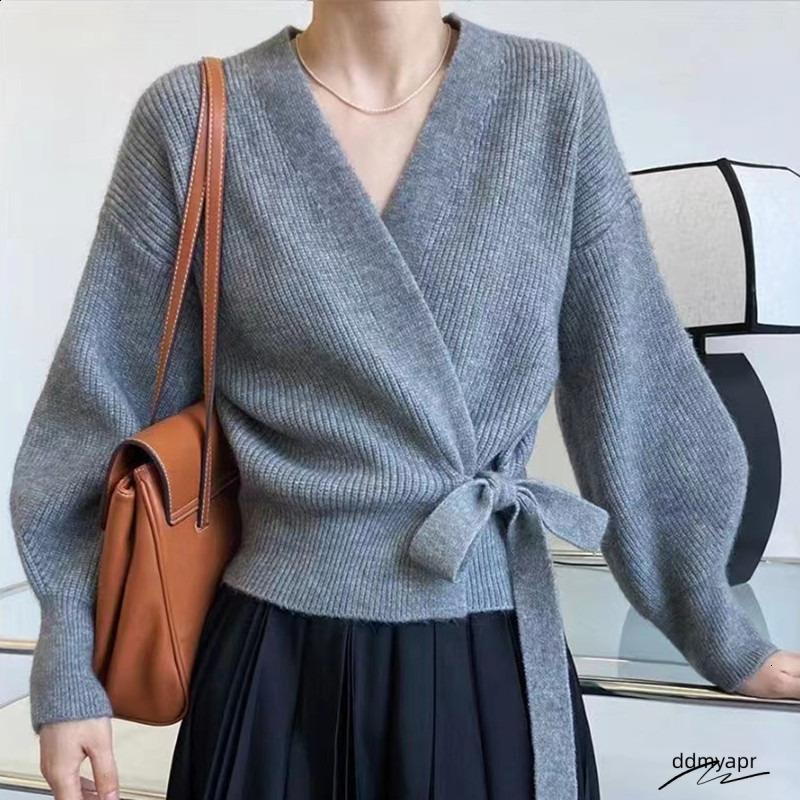 Irregular Cashmere Sweater For Women In Autumn And Winter High-End Button With Wool Cardigan Fashionable Knitted Ultra-Thin L065 241230 Ddmydec