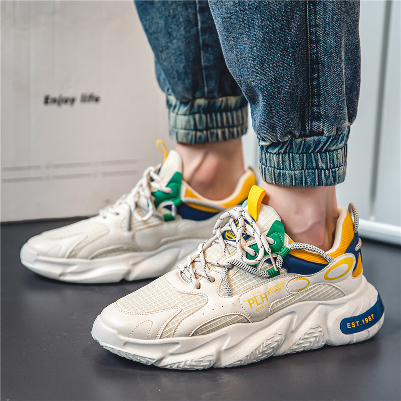 Free shipping of new sports, casual, breathable, height increasing dad men's trendy moral training shoes, and loafers