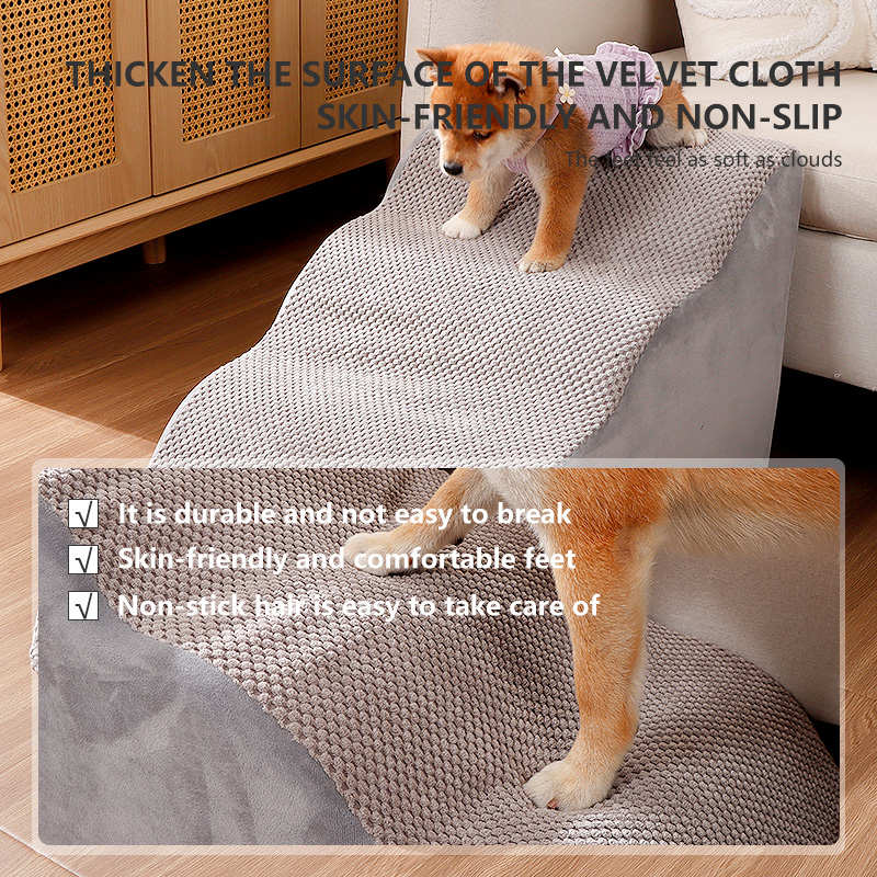 Dog steps for puppies, multi-level optional dog stairs ramp for bed, non-slip pet steps, removable and washable sofa bed ladder for injured dogs, olde