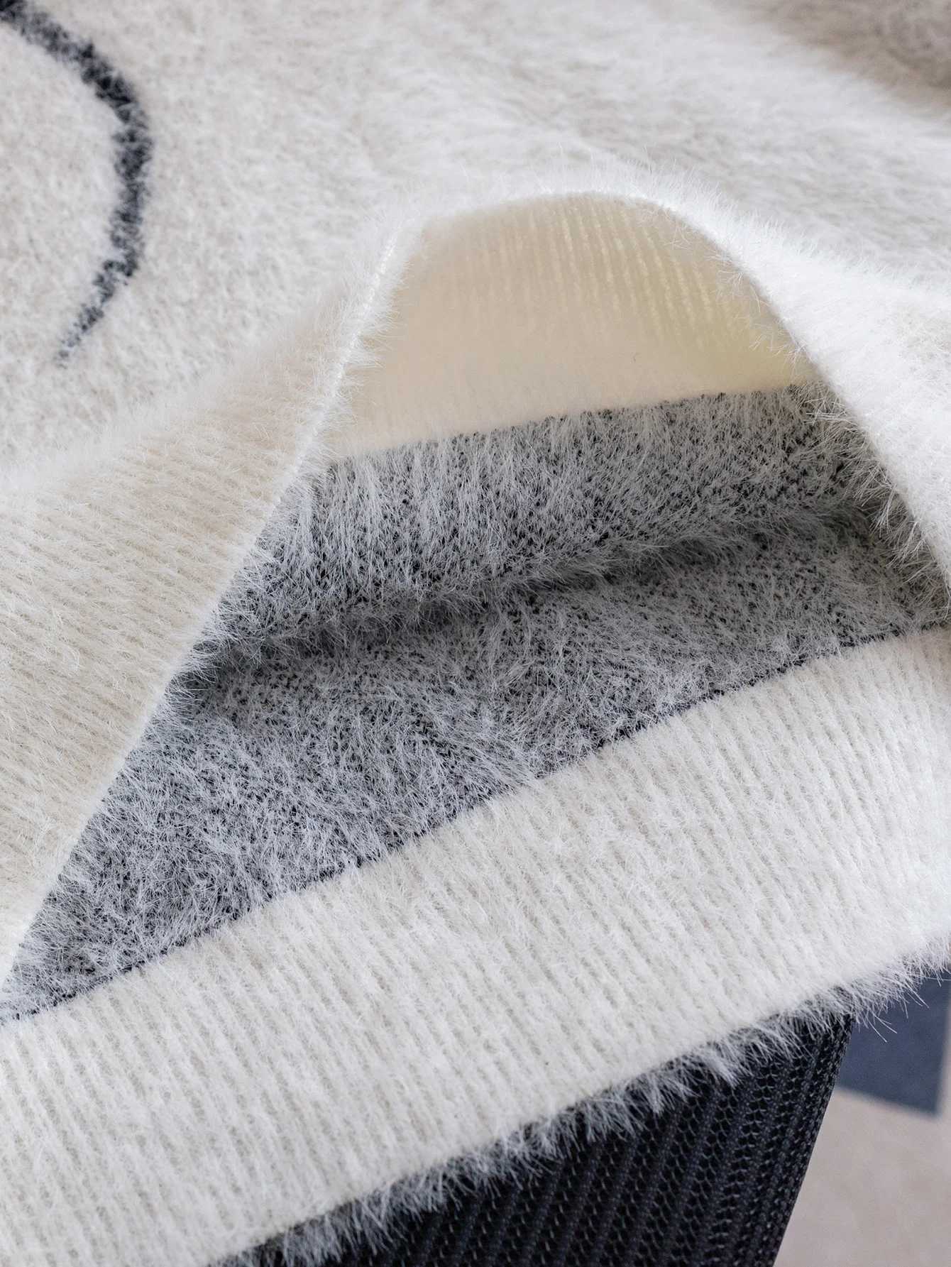 street style five pointed star spider imitation mink fur sweater knitted pullover suitable for Halloween in spring autumn Z250905