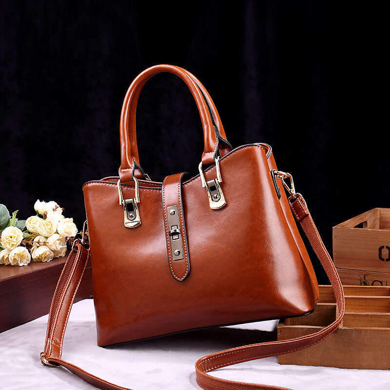 Hong Kong Women's Tote Capacity Genuine Leather Shoulder 2024 New Large Bag for Women