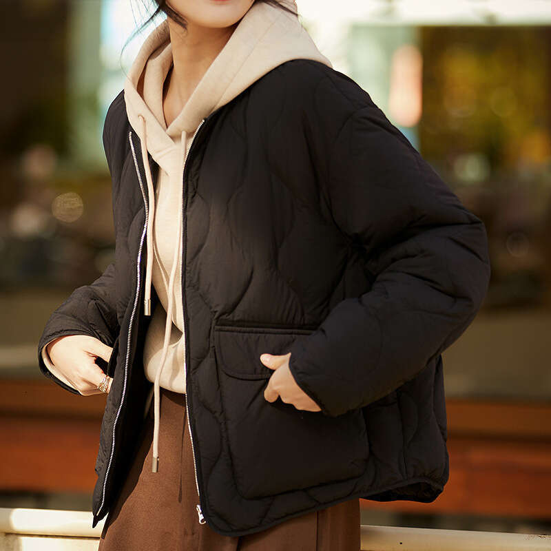 Lightweight 95% White Goose No Liner Anti-Down Stackable Down Jacket Women's Autumn Winter Warm B5