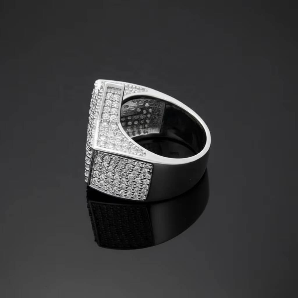 9K 10K 14K 18K Solid Gold Custom Fine Jewelry Hip Hop IGI Certified VVS DEF Color Lab Grown Diamond Cluster Star Ring for Men