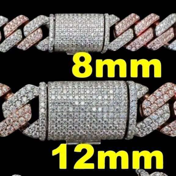 New Arrival Moissanite Dias Studded Cuban Link Two Tone Iced Out Rapper Chain Reasonably Priced Necklace