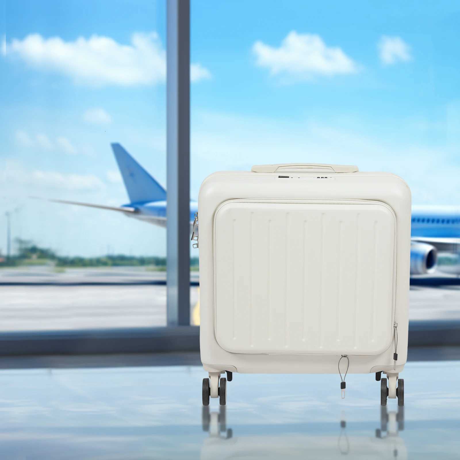 18 White Travel Luggage Suitcase Boarding Suitcase For ShortDistance Tourism Boarding Suitcase Suitcase With Front Pocket Z250905