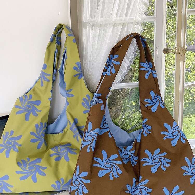 Spring and Summer Lazy Casual Orchid Large Capacity Tote Niche Korean Style Vest Canvas Shoulder Women's Bag