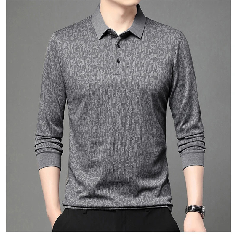 Spring and Autumn Business Leisure Fusion Golf Polo Collar Long Sleeve Mens Top Tshirt 250905